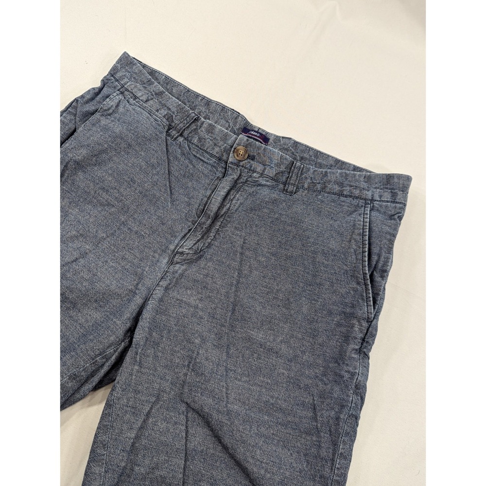 Johnnie-O Shorts Mens 33  Cotton Stretch Golf Blue‎ Gray Chambray Chino Prep